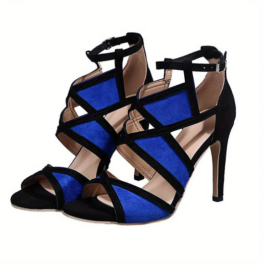 ***BRAND NEW*** Royal Blue Color Block Stiletto Heels