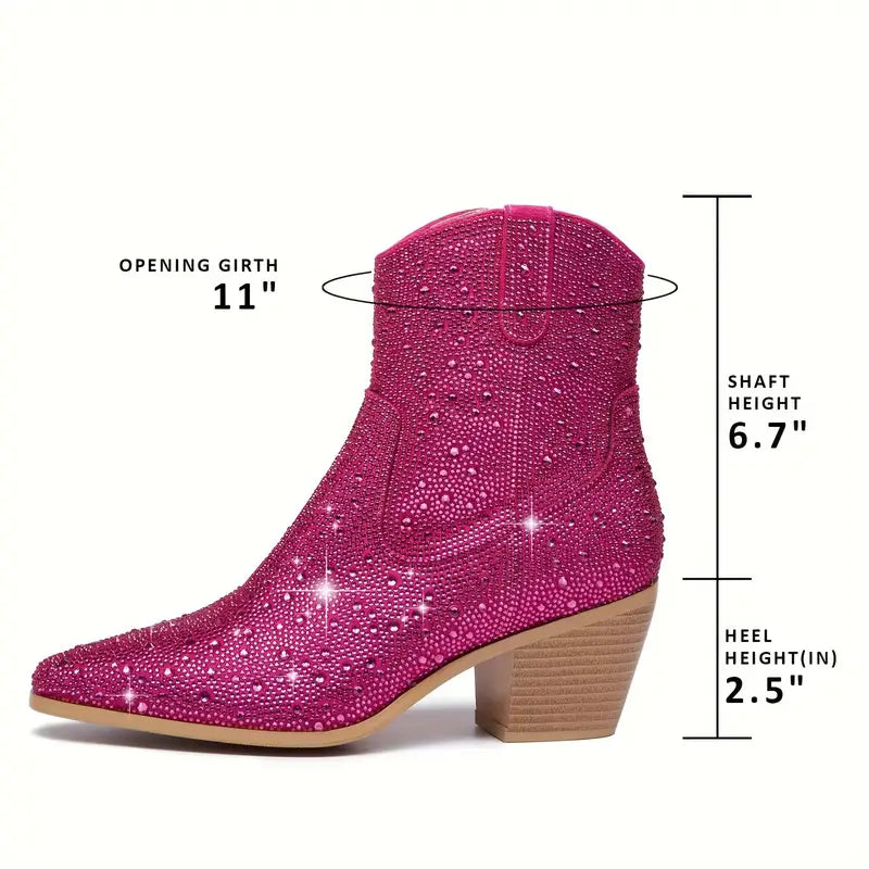 ***BRAND NEW*** Pink Rhinestone Cowgirl Boots